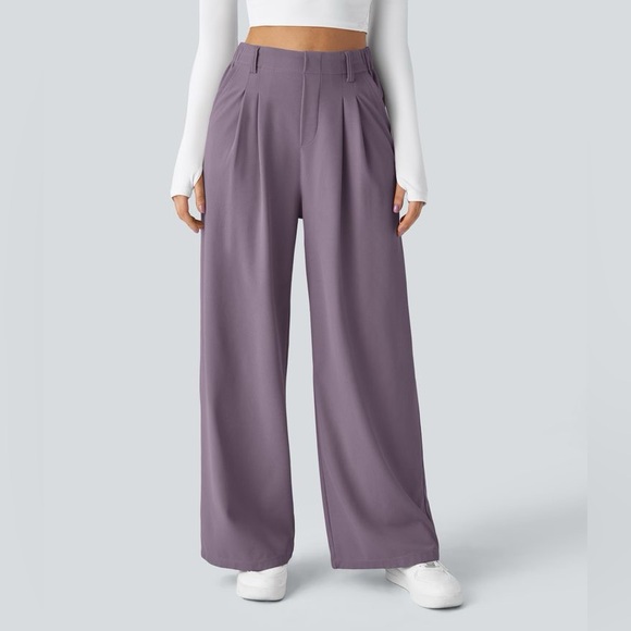 Halara Flex™ High Waisted Pocket Wide Leg Waffle Work Pants size M - Picture 2 of 4